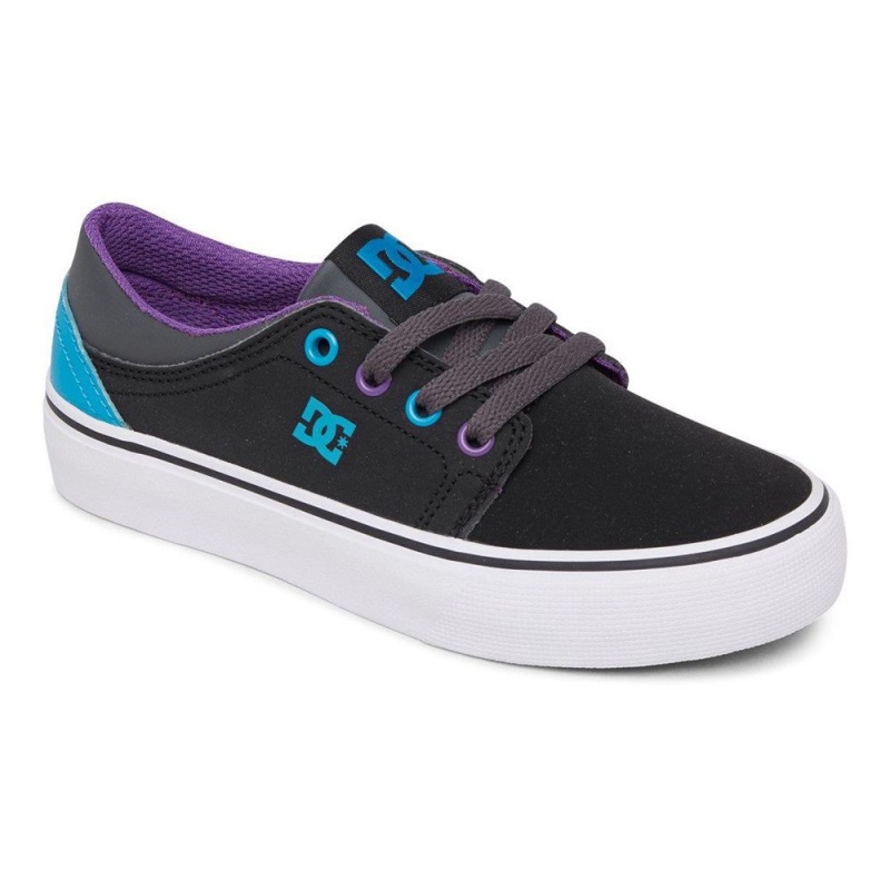 Chaussure Skate DC Shoes Trase Enfant Noir Bleu | ORXK-81672