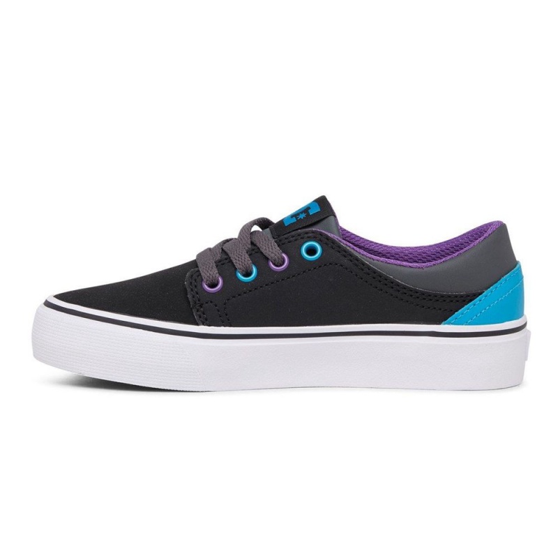 Chaussure Skate DC Shoes Trase Enfant Noir Bleu | ORXK-81672