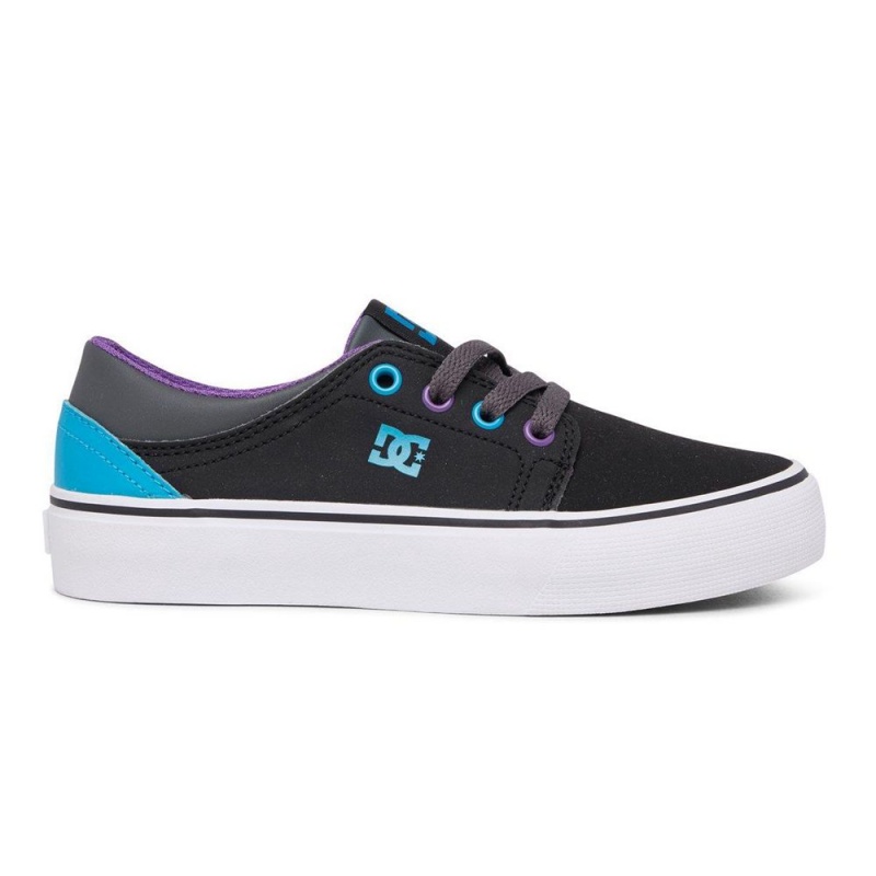 Chaussure Skate DC Shoes Trase Enfant Noir Bleu | ORXK-81672