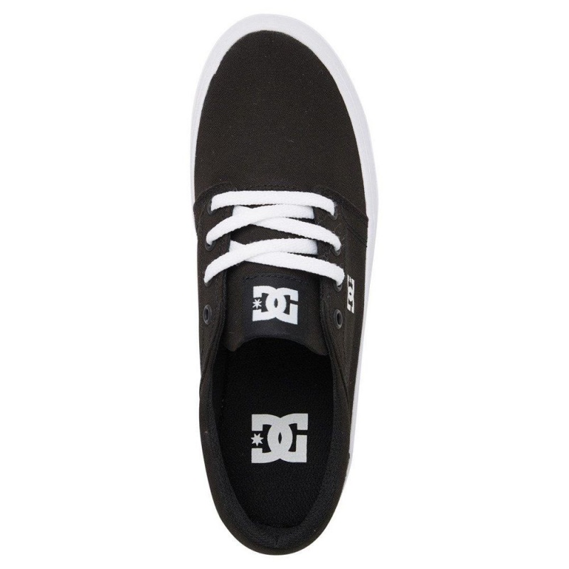 Chaussure Skate DC Shoes Trase Femme Noir Blanche | PKRT-49738