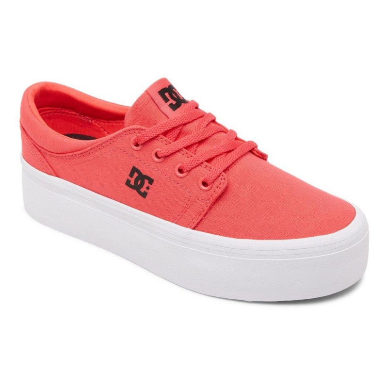 Chaussure Skate DC Shoes Trase Femme Rose Noir | QAES-52439