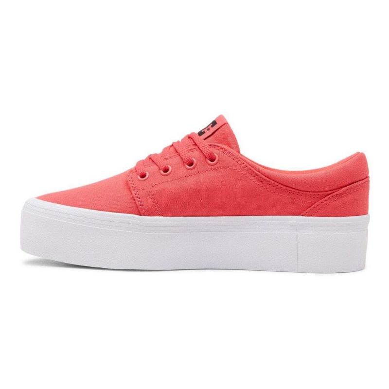 Chaussure Skate DC Shoes Trase Femme Rose Noir | QAES-52439