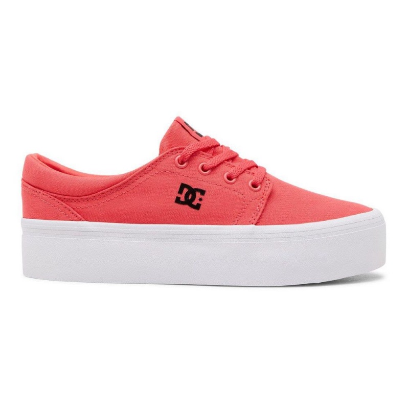 Chaussure Skate DC Shoes Trase Femme Rose Noir | QAES-52439