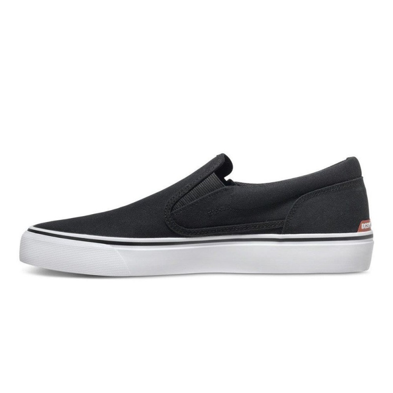 Chaussure Skate DC Shoes Trase Homme Noir Blanche | PVUX-28596