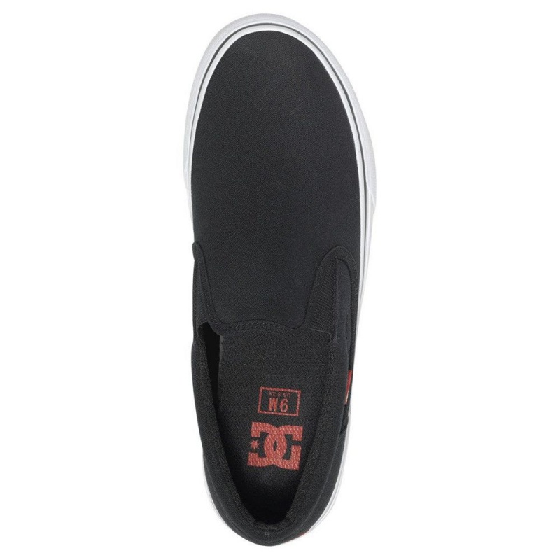 Chaussure Skate DC Shoes Trase Homme Noir Blanche | PVUX-28596