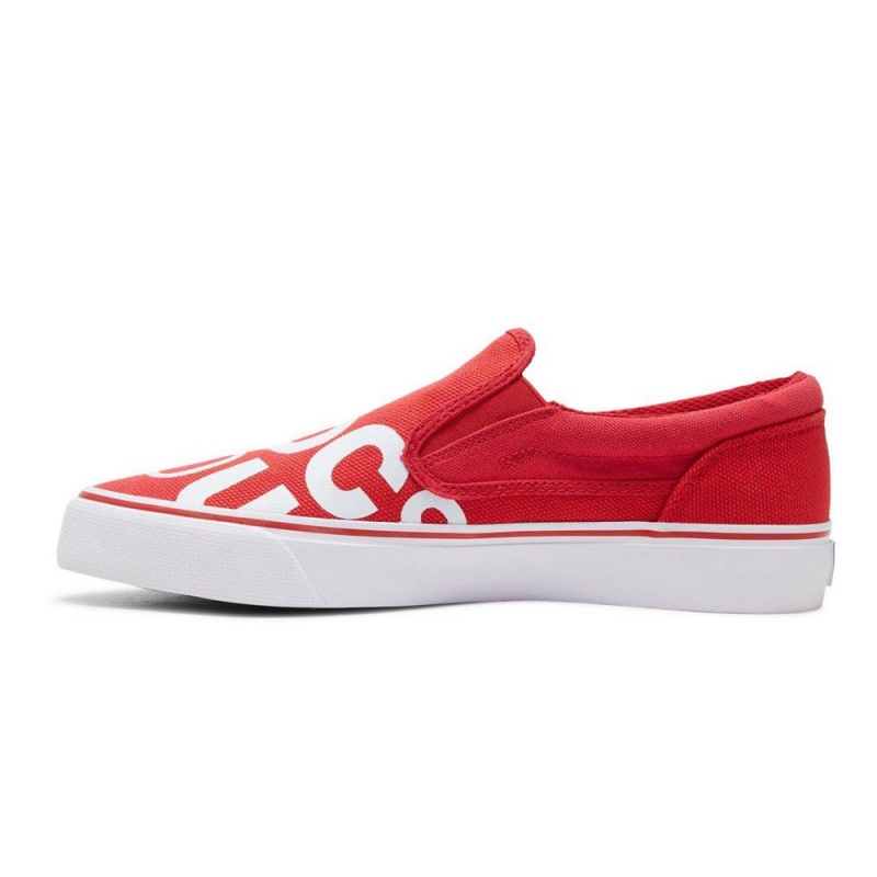 Chaussure Skate DC Shoes Trase Homme Rouge Blanche | BVCT-23694