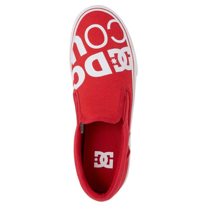 Chaussure Skate DC Shoes Trase Homme Rouge Blanche | BVCT-23694