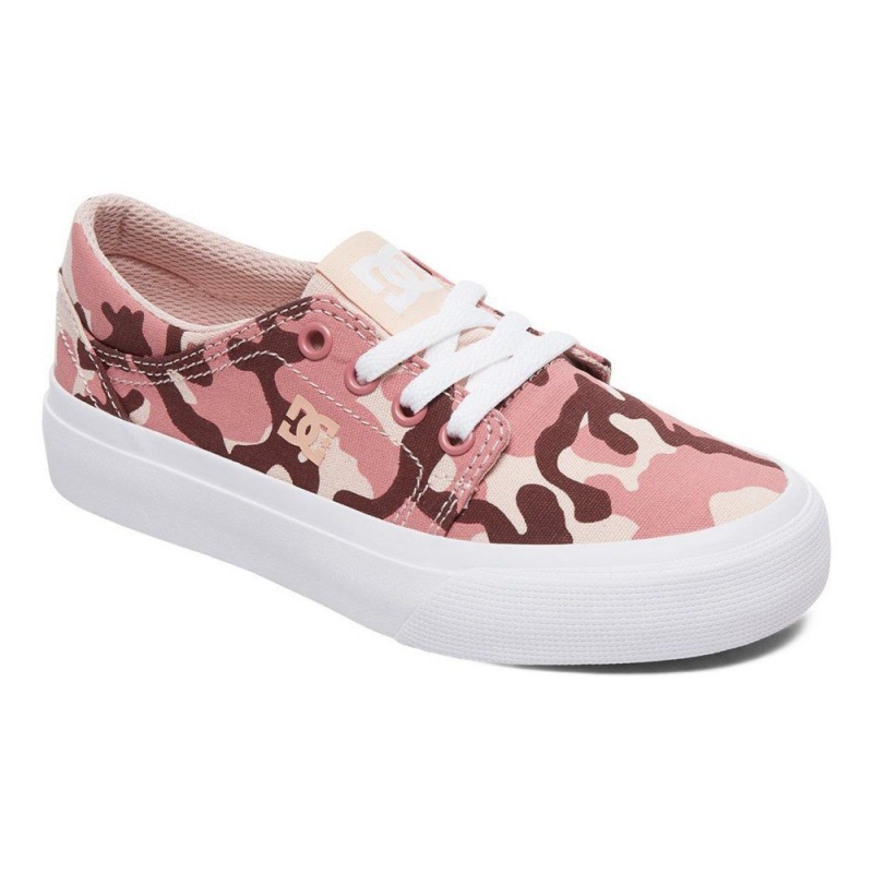 Chaussure Skate DC Shoes Trase TX Enfant Rose | TBPF-69748