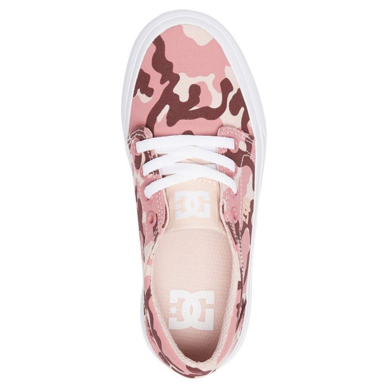 Chaussure Skate DC Shoes Trase TX Enfant Rose | TBPF-69748