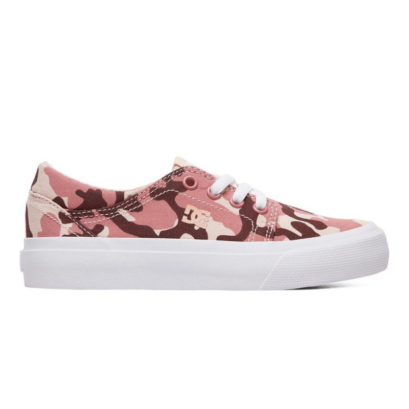 Chaussure Skate DC Shoes Trase TX Enfant Rose | TBPF-69748