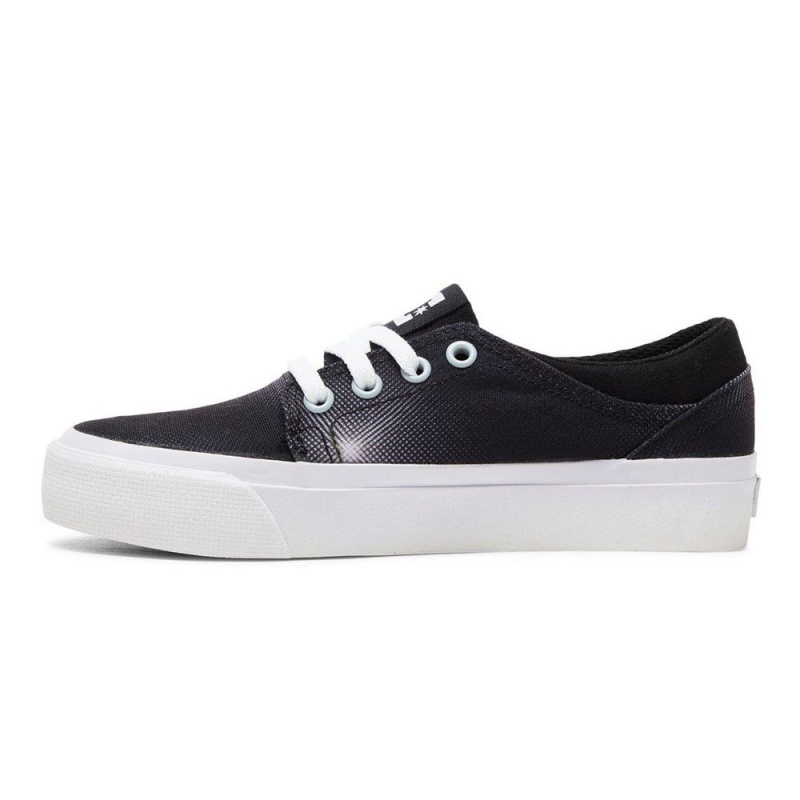 Chaussure Skate DC Shoes Trase TX Enfant Noir Blanche | GPDC-21803