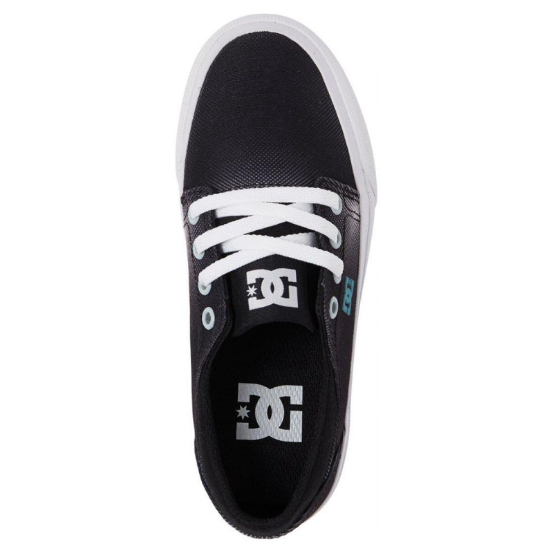 Chaussure Skate DC Shoes Trase TX Enfant Noir Blanche | GPDC-21803