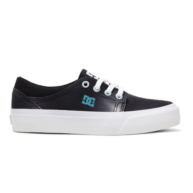 Chaussure Skate DC Shoes Trase TX Enfant Noir Blanche | GPDC-21803