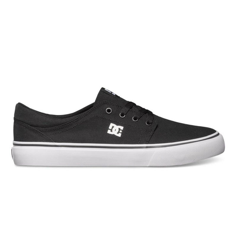 Chaussure Skate DC Shoes Trase TX Homme Noir Blanche | UZSM-06593