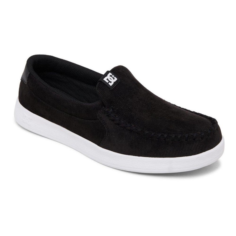 Chaussure Skate DC Shoes Villain Homme Noir Blanche | BQGC-89246