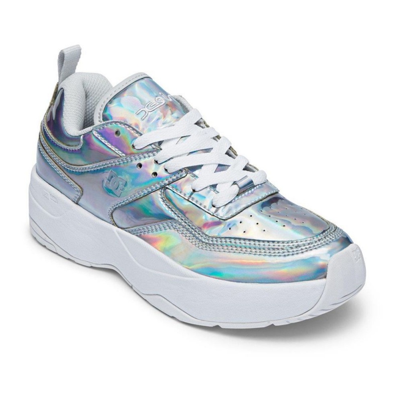 Chaussures de Sport DC Shoes E.Tribeka Femme Argent Multicolore | CMHI-20136