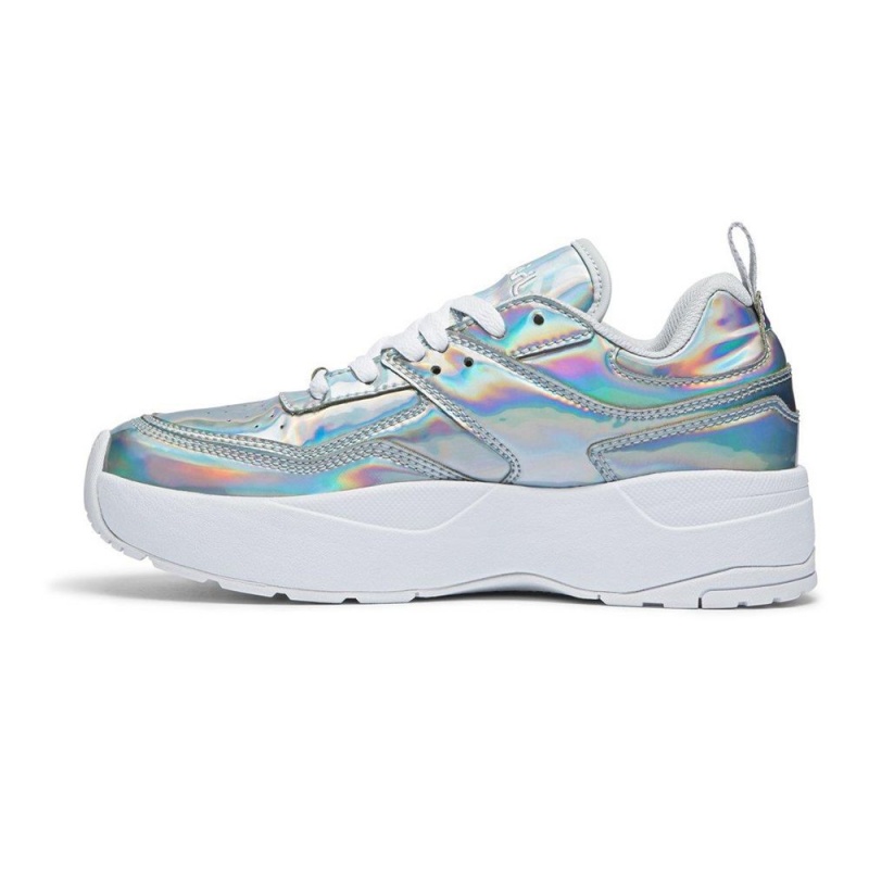 Chaussures de Sport DC Shoes E.Tribeka Femme Argent Multicolore | CMHI-20136