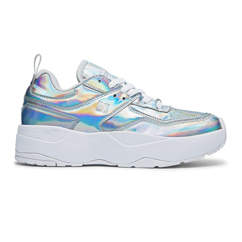 Chaussures de Sport DC Shoes E.Tribeka Femme Argent Multicolore | CMHI-20136