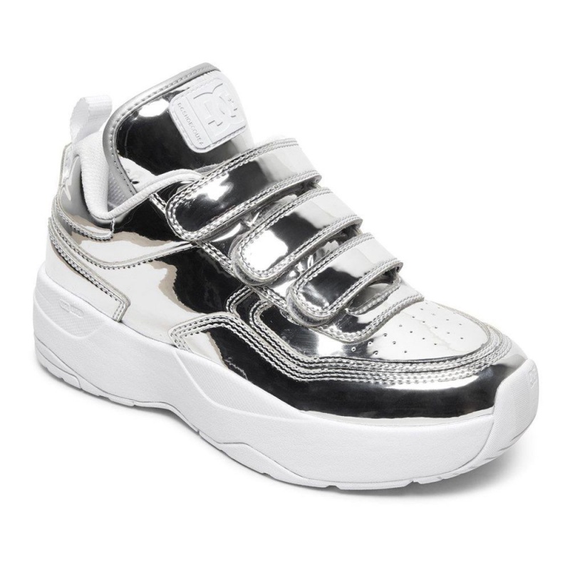 Chaussures de Sport DC Shoes E.Tribeka Femme Argent | LAXB-61285