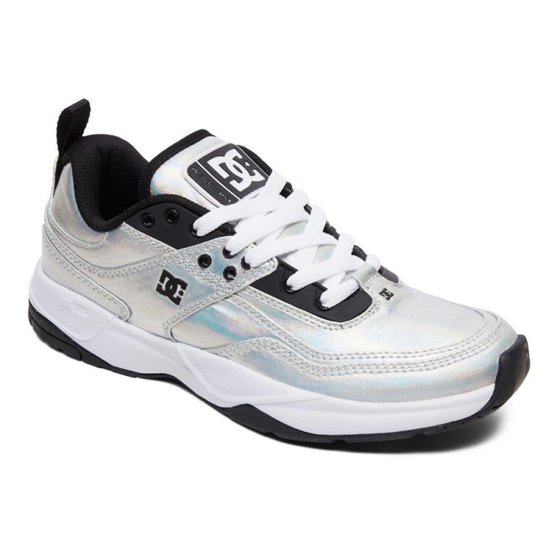 Chaussures de Sport DC Shoes E.Tribeka Femme Argent Noir | PZWR-98365