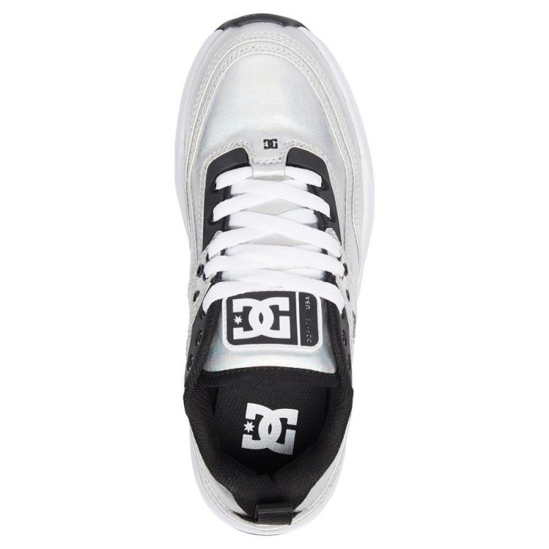 Chaussures de Sport DC Shoes E.Tribeka Femme Argent Noir | PZWR-98365