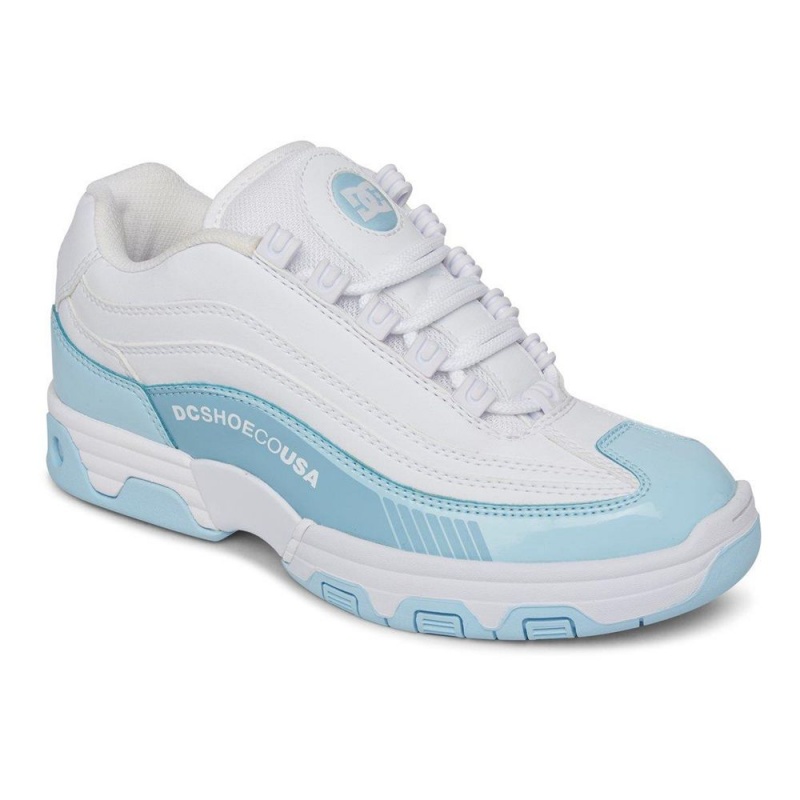 Chaussures de Sport DC Shoes Legacy Lite Femme Blanche Bleu | PTJF-78563