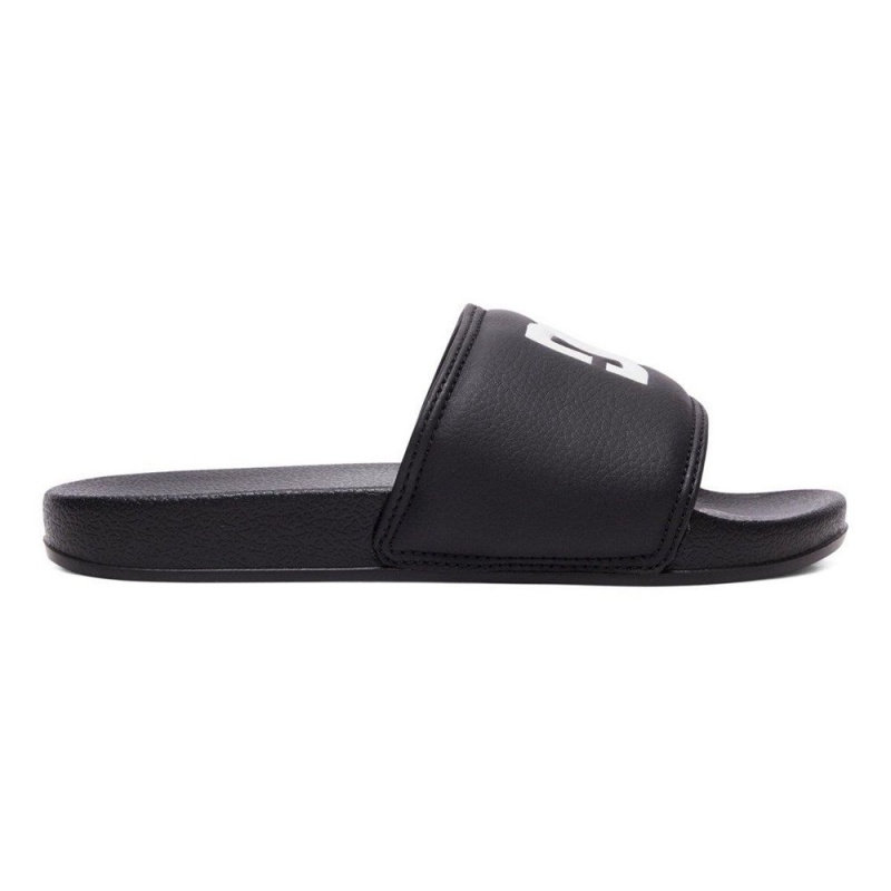 Sandale DC Shoes Slides Enfant Noir Blanche | KLGH-61390