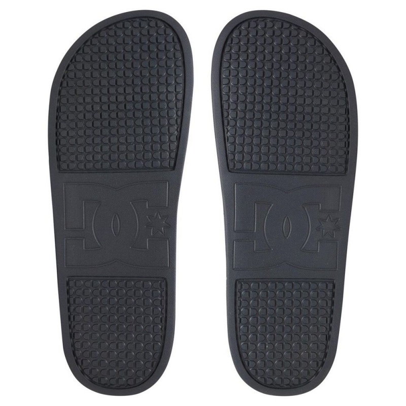 Sandale DC Shoes Slides Homme Grise Rouge | WYLU-21063