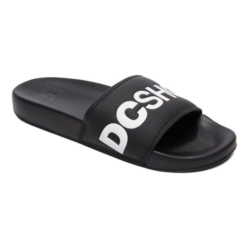 Sandale DC Shoes Slides Homme Noir Blanche | KVFB-59218