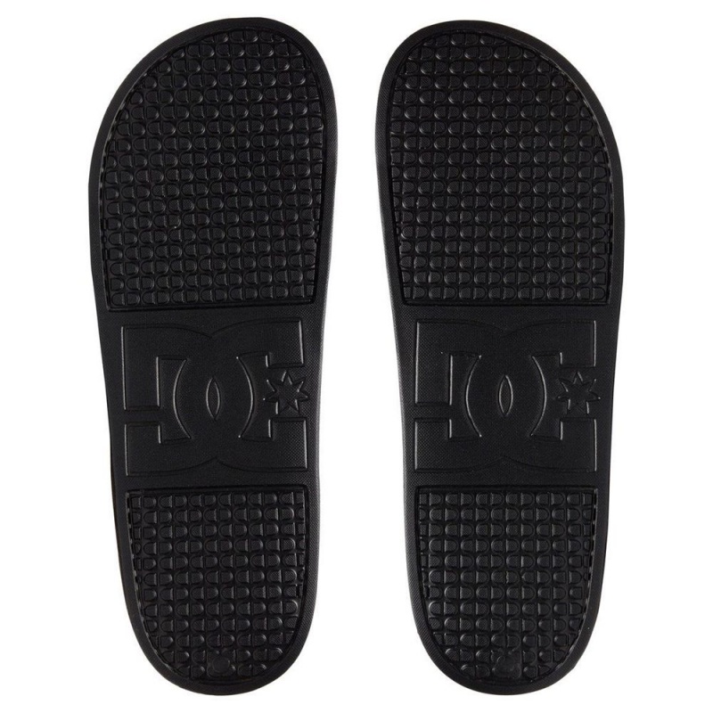 Sandale DC Shoes Slides Homme Noir Blanche | KVFB-59218