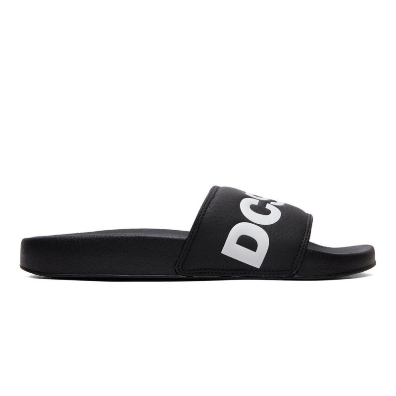 Sandale DC Shoes Slides Homme Noir Blanche | KVFB-59218