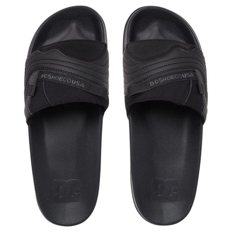 Sandale DC Shoes Slides Homme Noir Grise | KIRF-18243